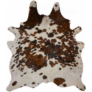 Real Cowhide rug Salt and Pepper Tricolor | Decohides®