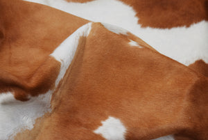 Cowhide Rug Brown and White
